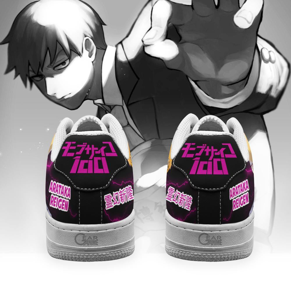 Baskets Anime Arataka Reigen en Cuir Chaussures Basses Unisexes Anime Manga