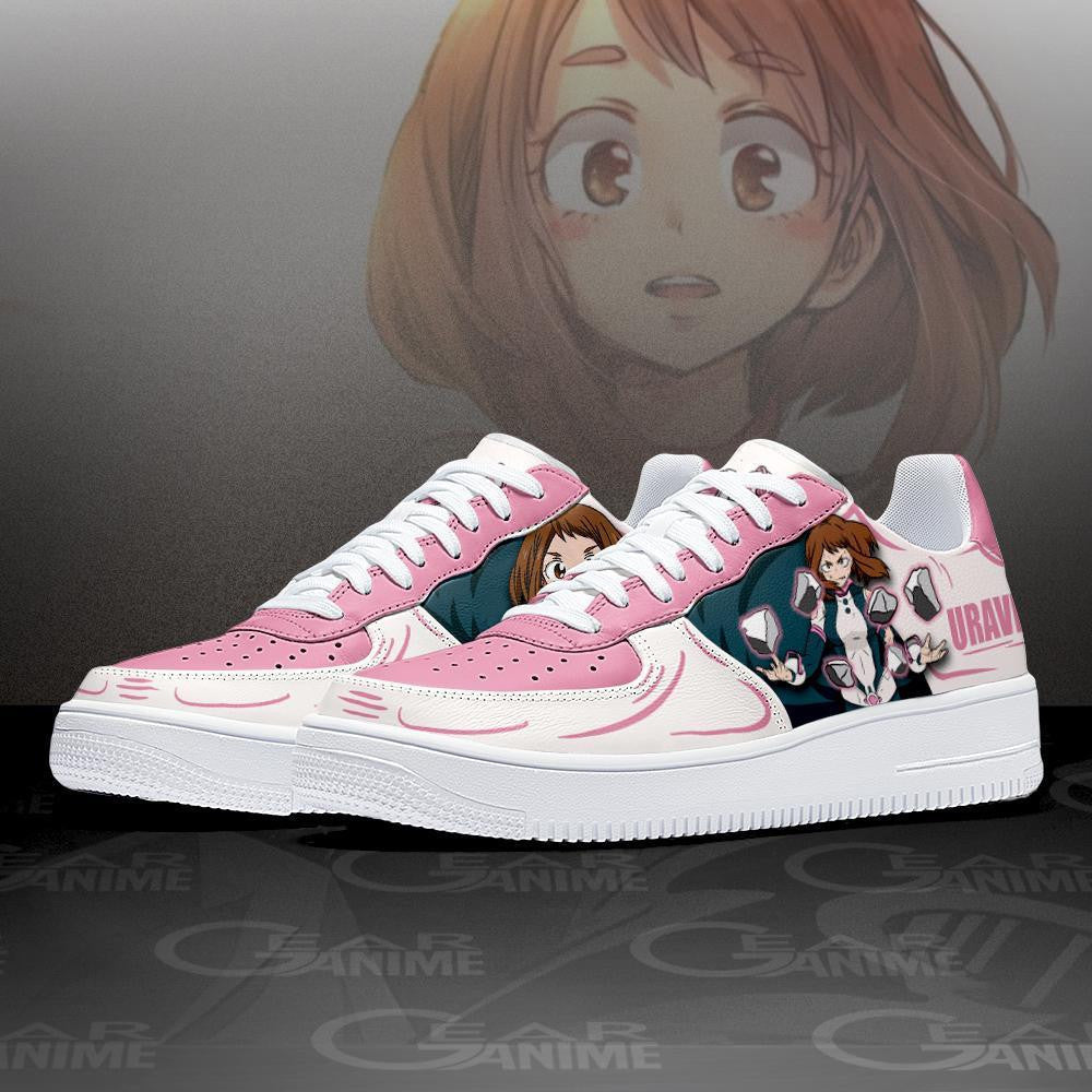 Baskets Anime Ochaco Uraraka en Cuir Chaussures Basses Unisexes Anime Manga