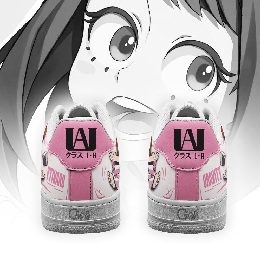 Baskets Anime Ochaco Uraraka en Cuir Chaussures Basses Unisexes Anime Manga