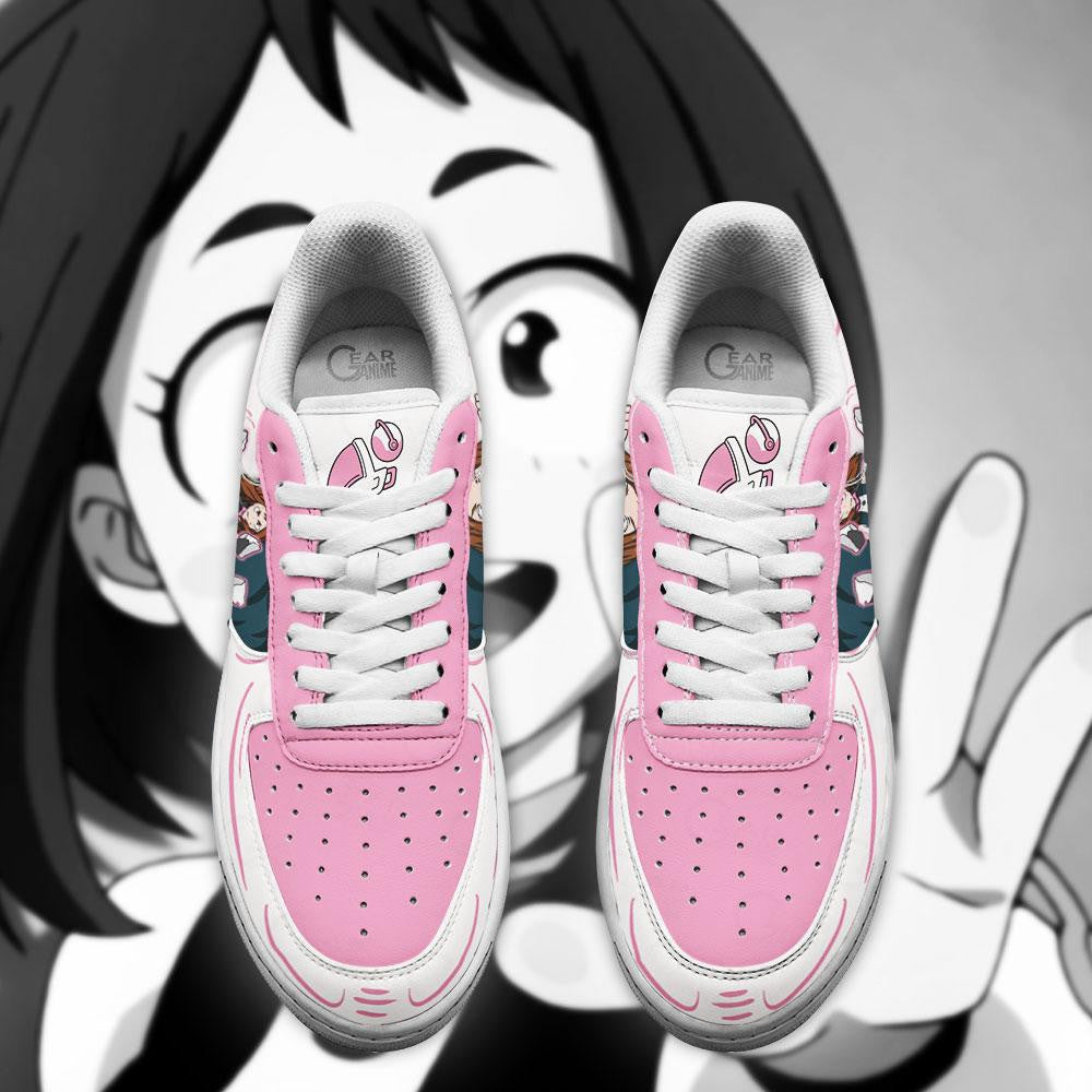Baskets Anime Ochaco Uraraka en Cuir Chaussures Basses Unisexes Anime Manga