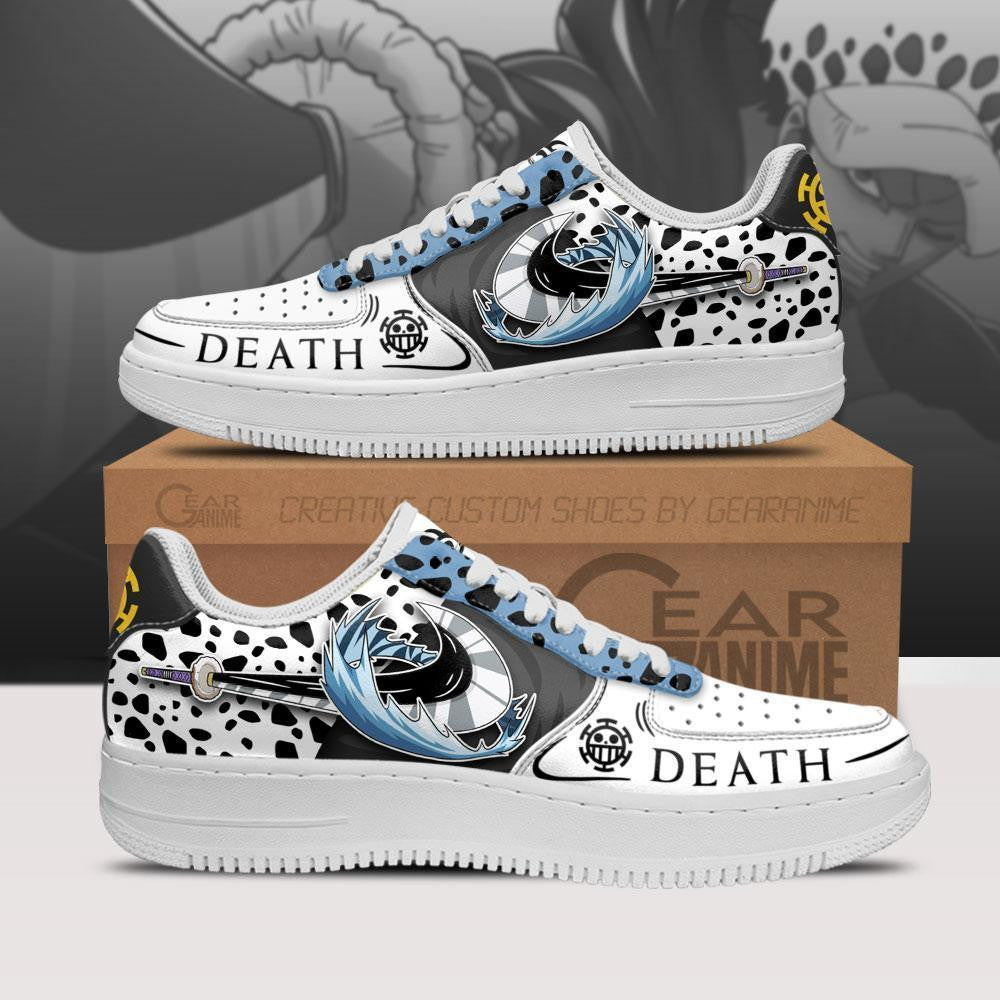 Baskets Anime Trafalgar Law Room en Cuir Chaussures Basses Unisexes Anime Manga