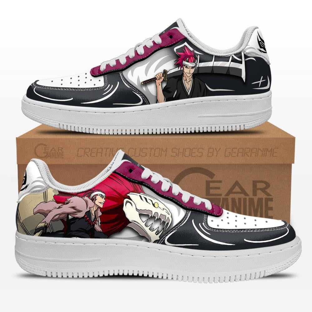 Baskets Anime Renji Abarai en Cuir Chaussures Basses Unisexes Anime Manga