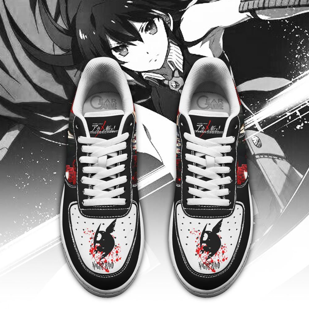 Baskets Anime Akame en Cuir Chaussures Basses Unisexes Anime Manga