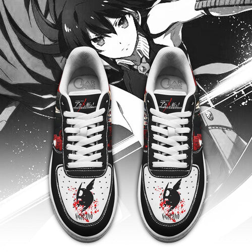 Baskets Anime Akame en Cuir Chaussures Basses Unisexes Anime Manga