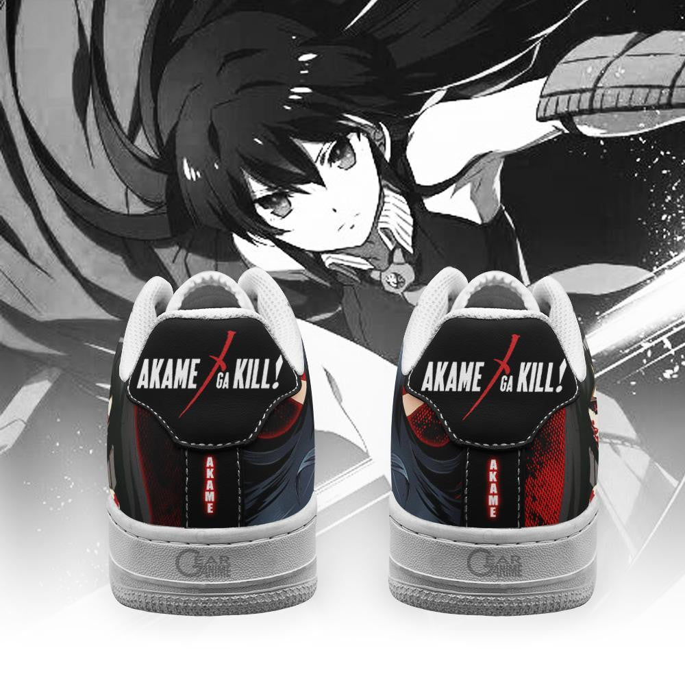 Baskets Anime Akame en Cuir Chaussures Basses Unisexes Anime Manga