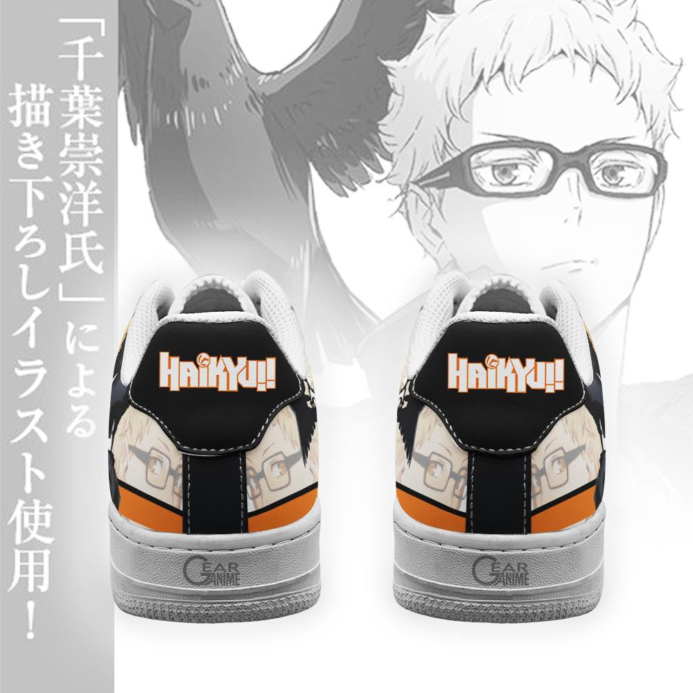 Baskets Anime Karasuno Kei Tsukishima en Cuir Chaussures Basses Unisexes Anime Manga