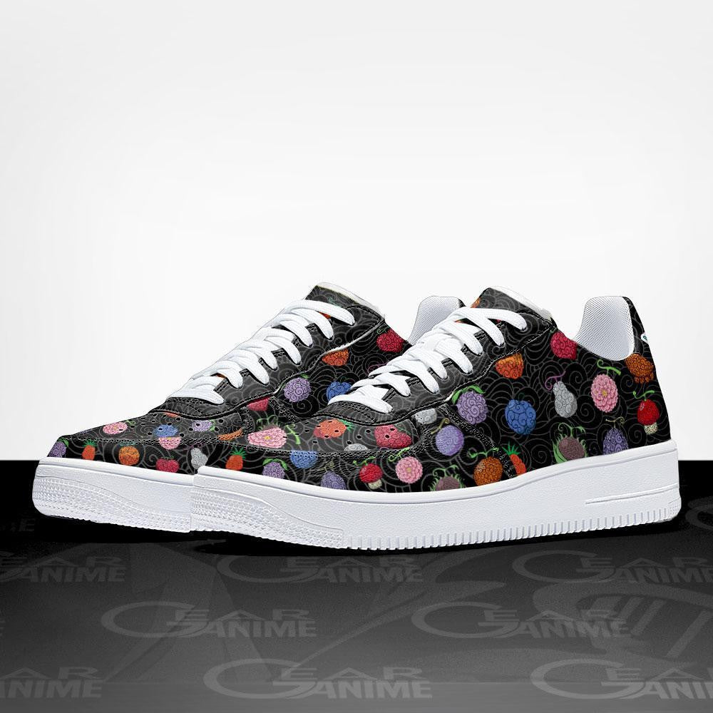 Baskets Anime Devil Fruits en Cuir Chaussures Basses Unisexes Anime Manga