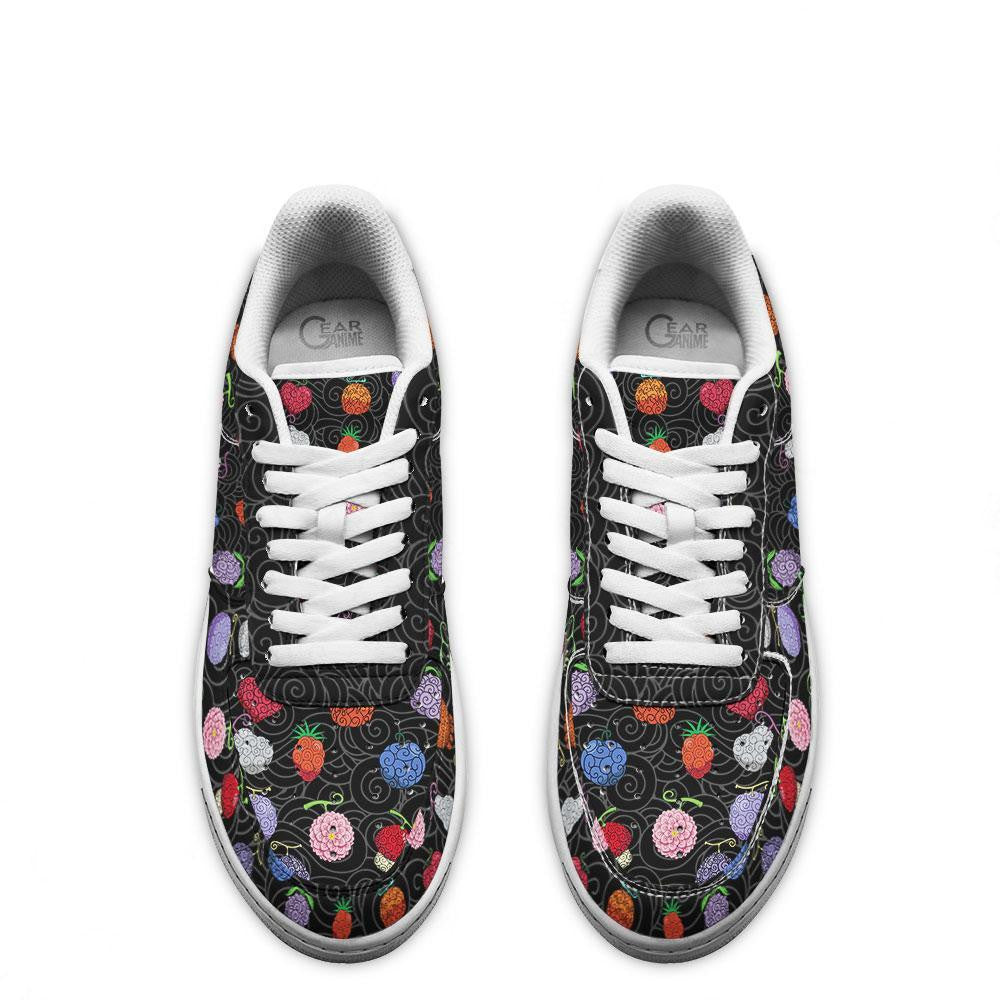Baskets Anime Devil Fruits en Cuir Chaussures Basses Unisexes Anime Manga