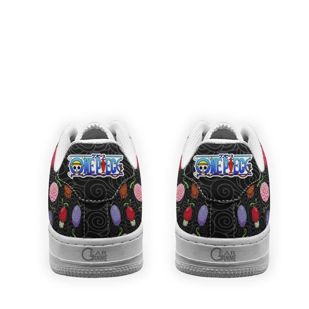 Baskets Anime Devil Fruits en Cuir Chaussures Basses Unisexes Anime Manga