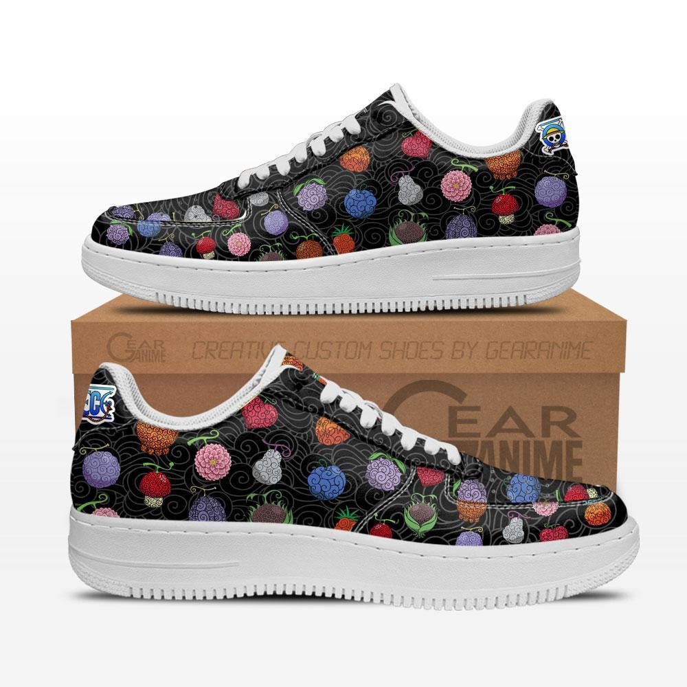 Baskets Anime Devil Fruits en Cuir Chaussures Basses Unisexes Anime Manga