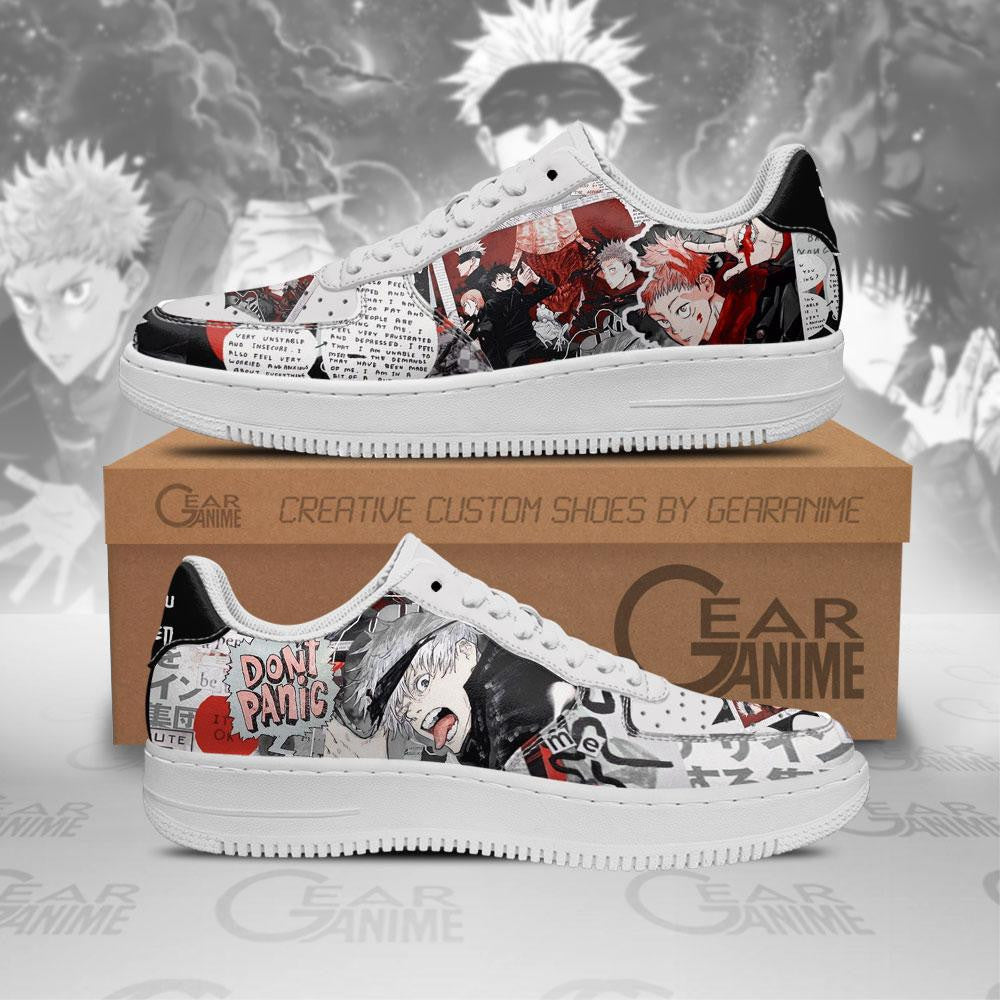 Baskets Anime JJK Manga en Cuir Chaussures Basses Unisexes Anime Manga