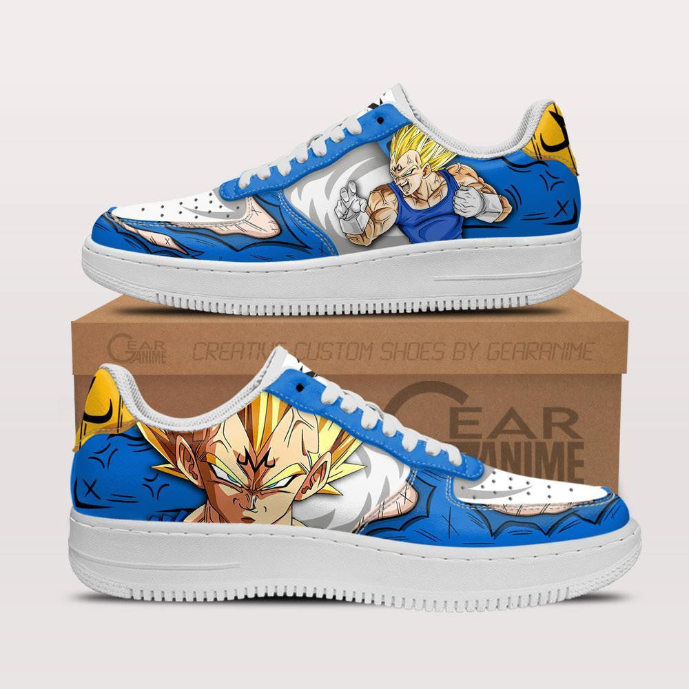 Baskets Anime Majin Vegeta Air en Cuir Chaussures Basses Unisexes Dragon Ball