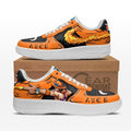 Baskets Anime Portgas D Ace Custom Low-Top Leather Sneakers Mera Mera no Mi en Cuir Chaussures Basses Unisexes Anime Manga