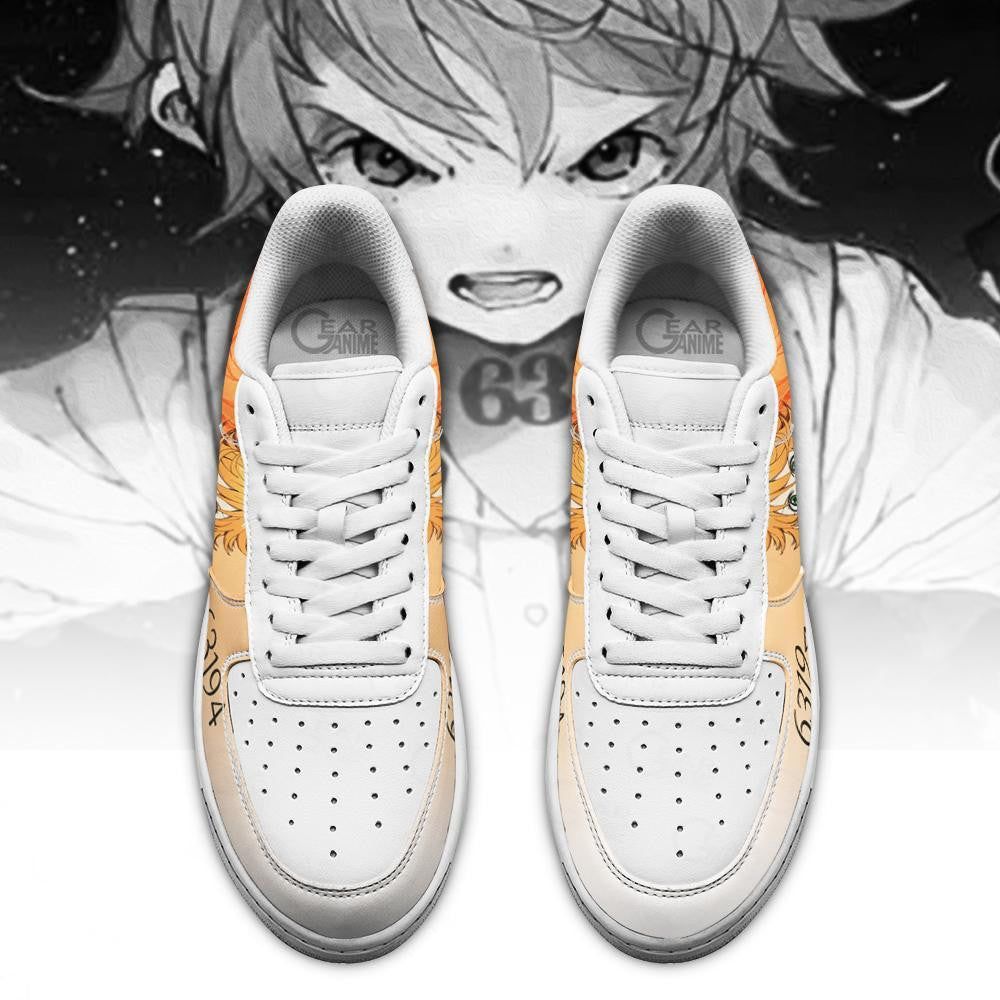 Baskets Anime Emma Neverland en Cuir Chaussures Basses Unisexes Anime Manga