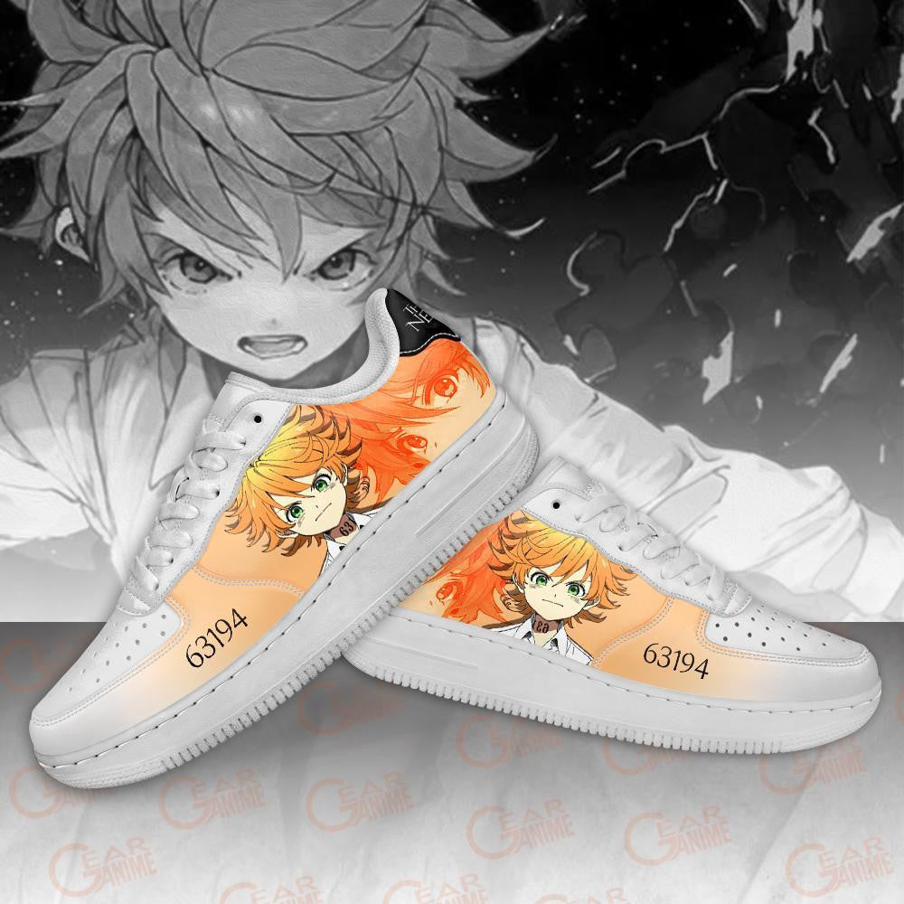 Baskets Anime Emma Neverland en Cuir Chaussures Basses Unisexes Anime Manga