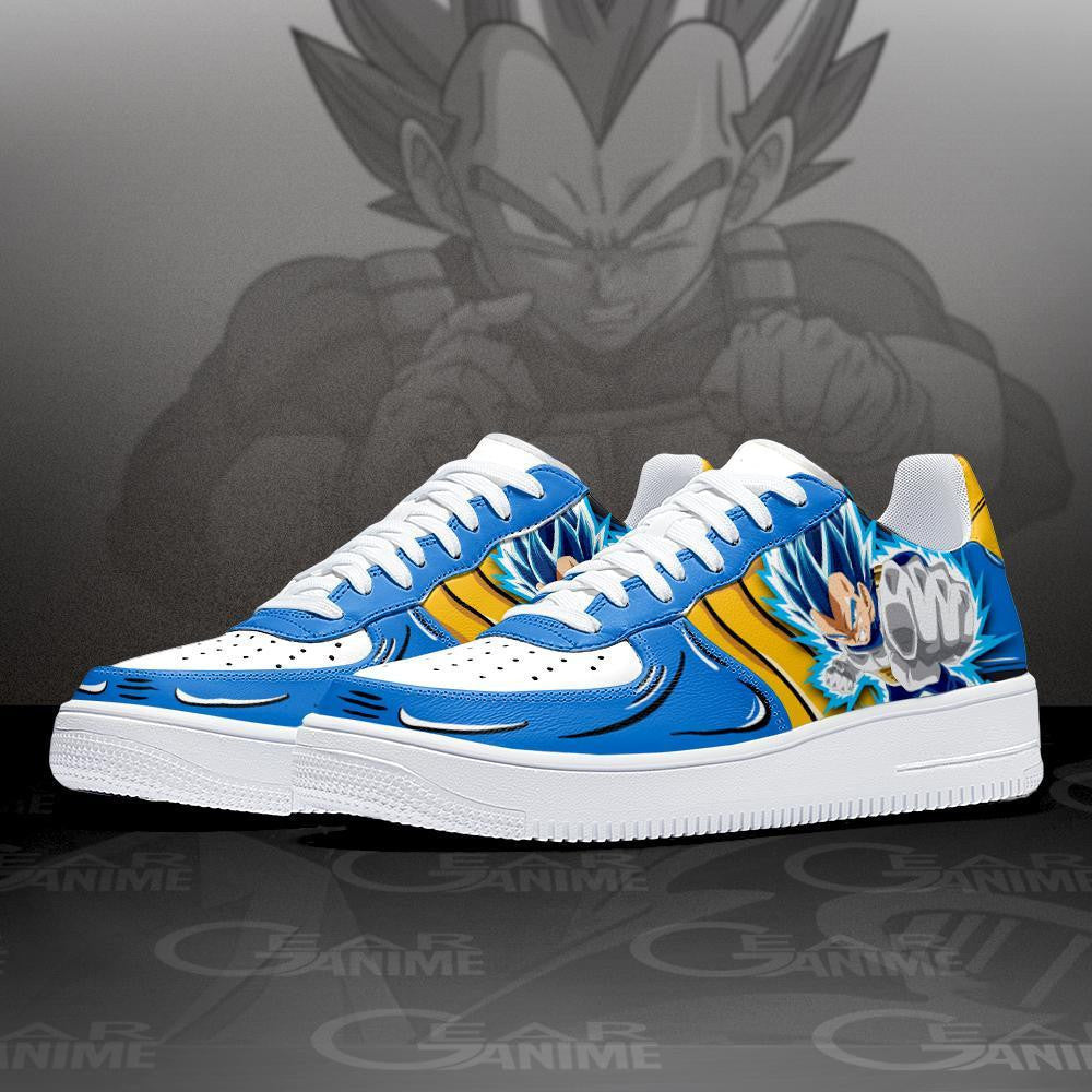 Baskets Anime Vegeta Blue en Cuir Chaussures Basses Unisexes Dragon Ball