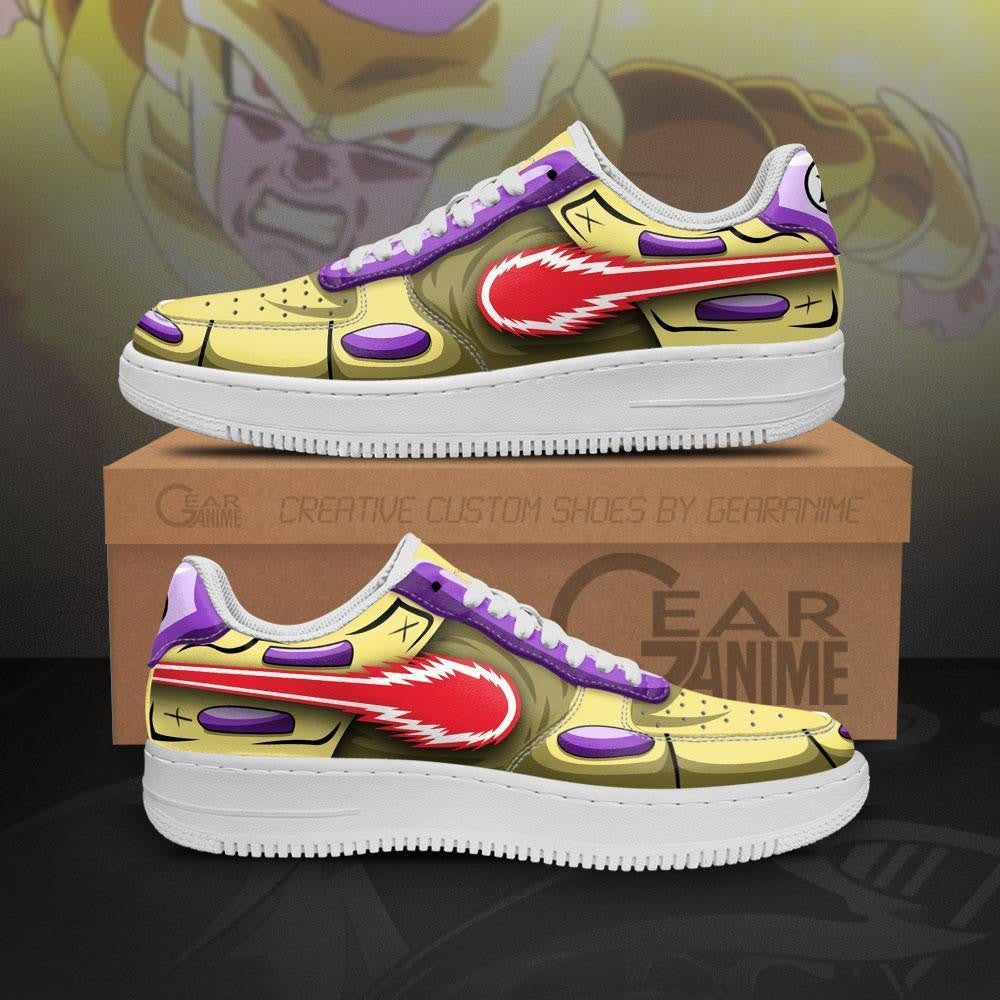 Baskets Anime Gold Frieza en Cuir Chaussures Basses Unisexes Anime Manga