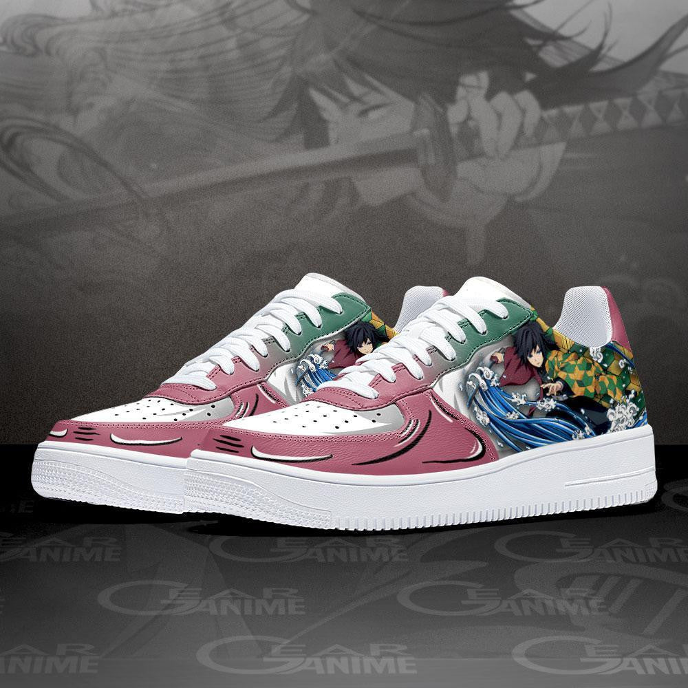 Baskets Anime Giyu Tomioka en Cuir Chaussures Basses Unisexes Anime Manga