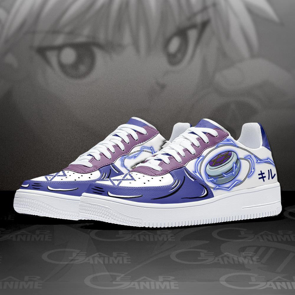 Baskets Anime Killua Zodyck en Cuir Chaussures Basses Unisexes Anime Manga