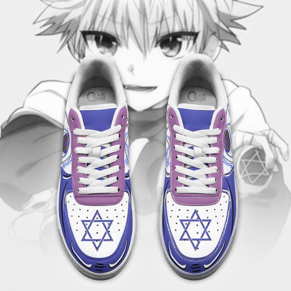 Baskets Anime Killua Zodyck en Cuir Chaussures Basses Unisexes Anime Manga