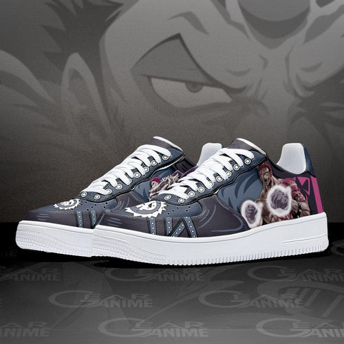 Baskets Anime Charlotte Katakuri en Cuir Chaussures Basses Unisexes Anime Manga