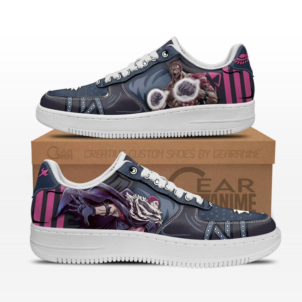 Baskets Anime Charlotte Katakuri en Cuir Chaussures Basses Unisexes Anime Manga