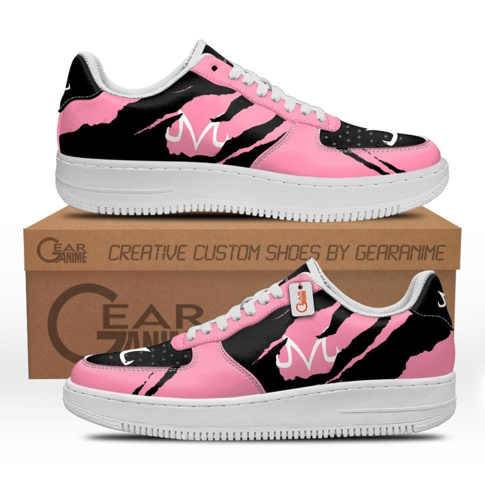 Baskets Anime Majin Buu Symbol en Cuir Chaussures Basses Unisexes Anime Manga