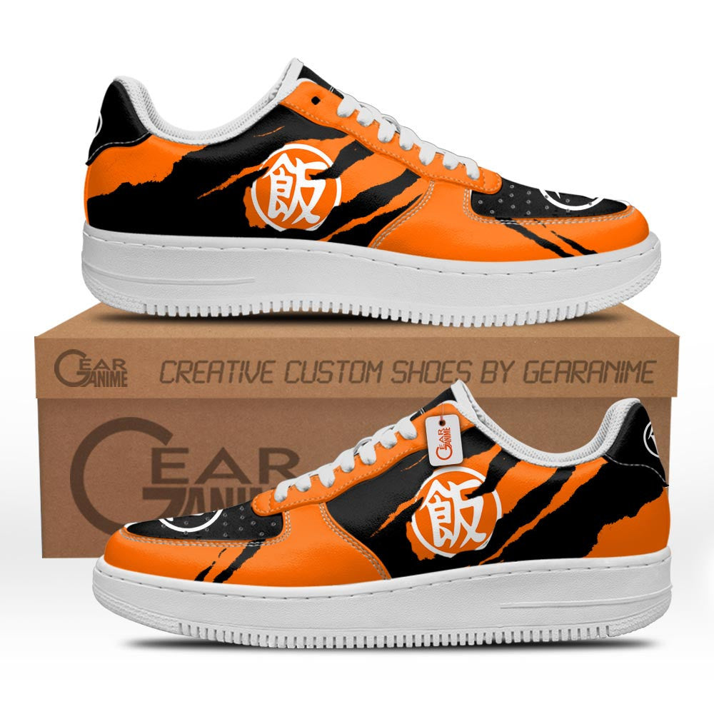 Baskets Anime Gohan Symbol en Cuir Chaussures Basses Unisexes Anime Manga