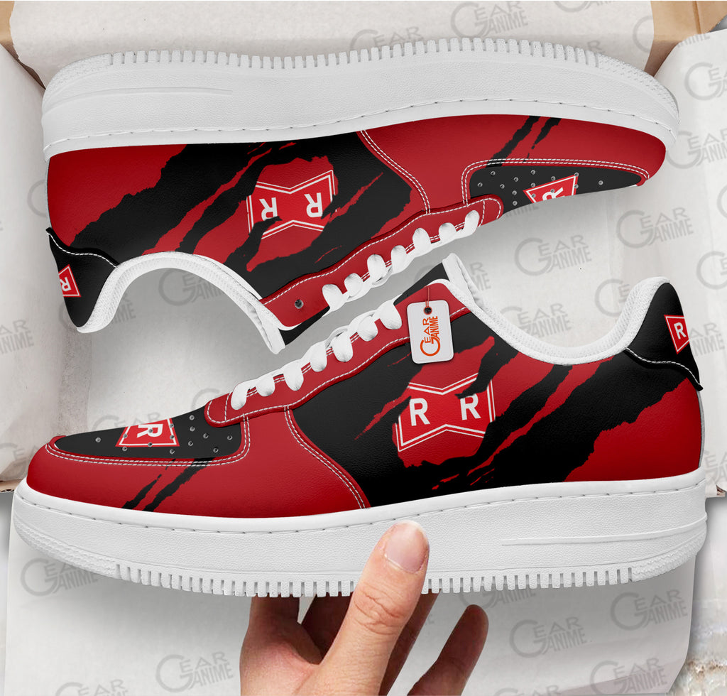 Baskets Anime Red Ribbon Army Symbol en Cuir Chaussures Basses Unisexes Anime Manga