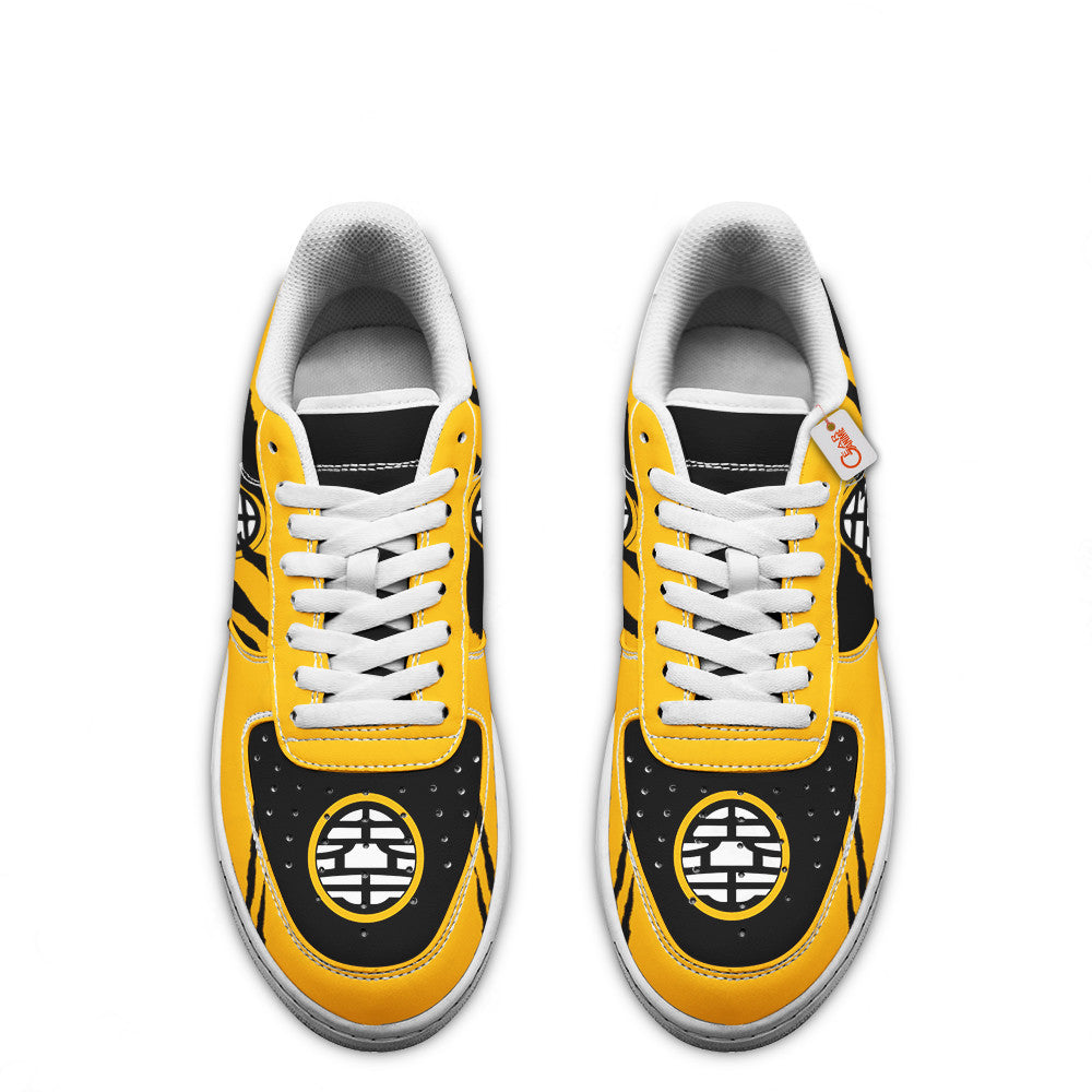 Baskets Anime Goku King Kai Symbol en Cuir Chaussures Basses Unisexes Dragon Ball