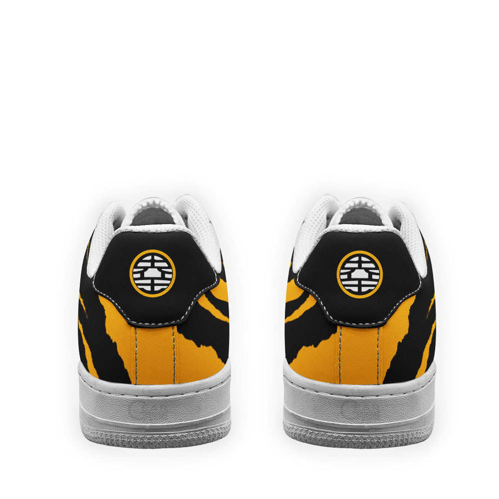 Baskets Anime Goku King Kai Symbol en Cuir Chaussures Basses Unisexes Dragon Ball