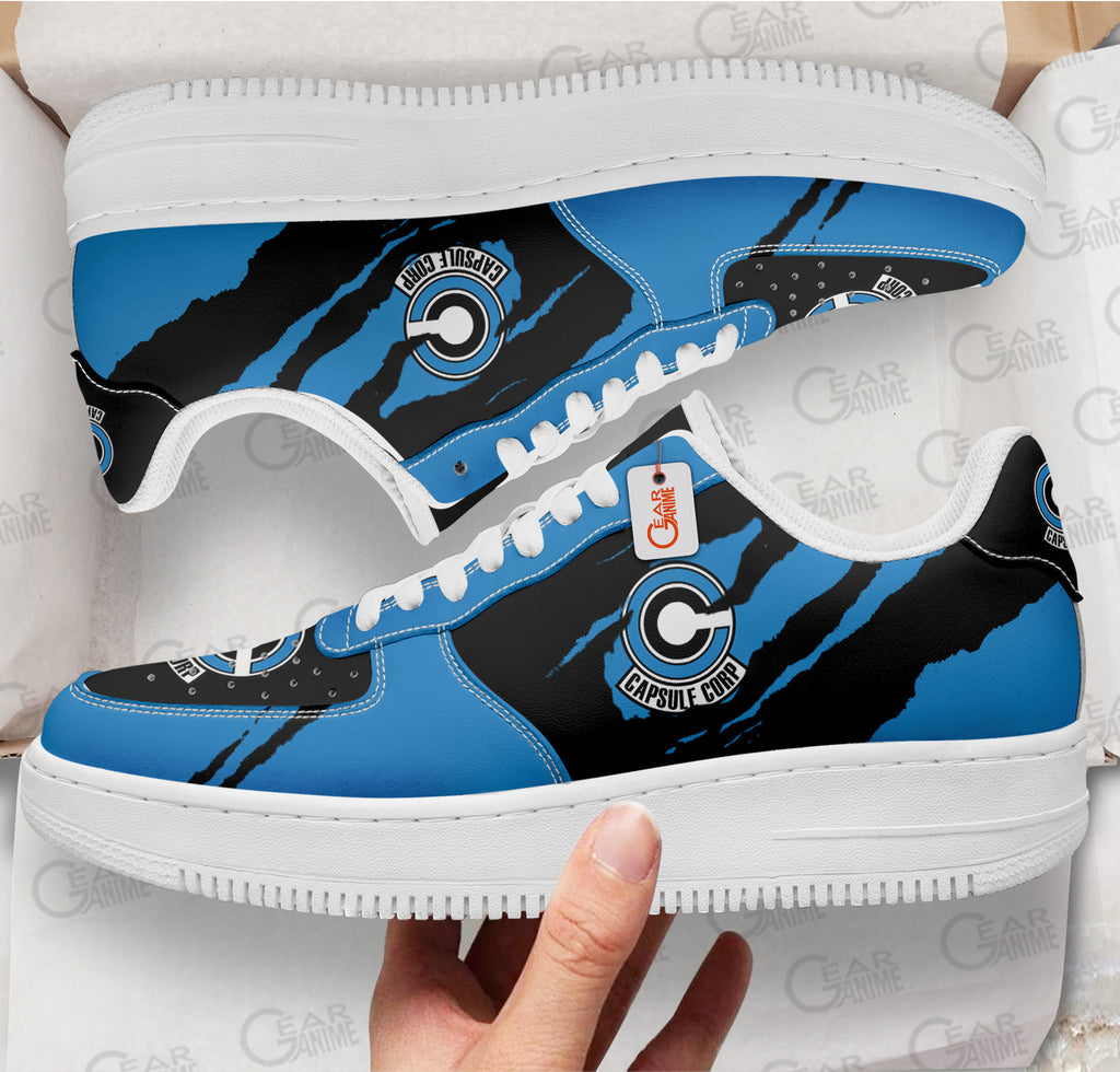 Baskets Anime Capsule Corp Symbol en Cuir Chaussures Basses Unisexes Anime Manga