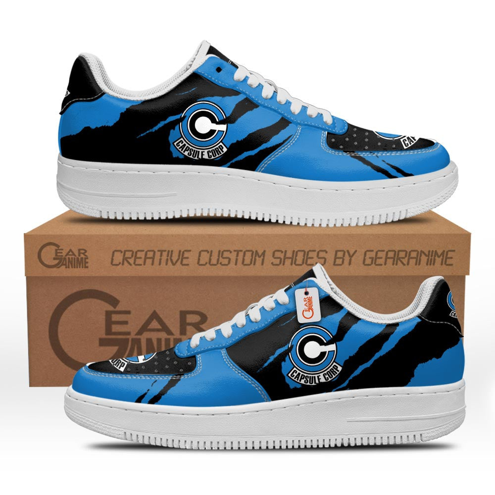 Baskets Anime Capsule Corp Symbol en Cuir Chaussures Basses Unisexes Anime Manga