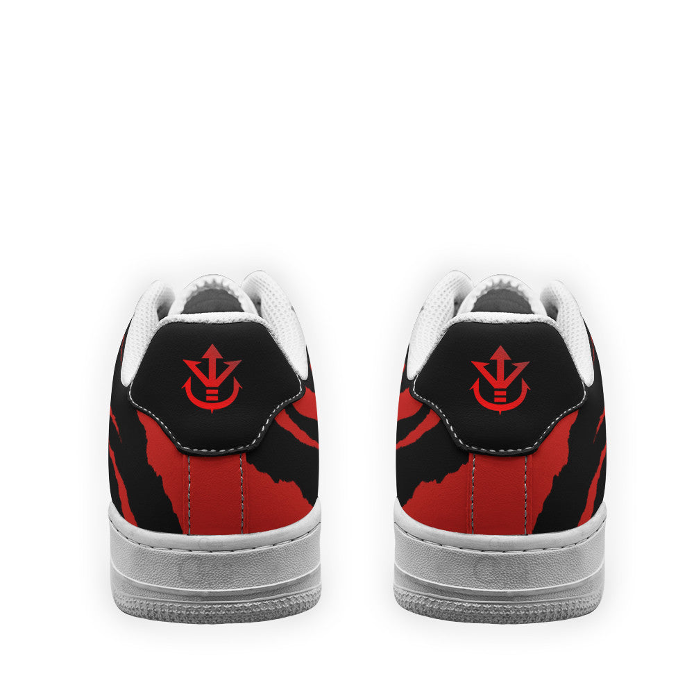 Baskets Anime Vegeta Saiyan Symbol en Cuir Chaussures Basses Unisexes Dragon Ball