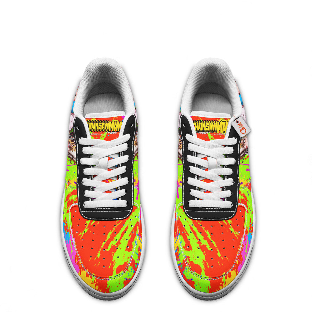 Baskets Anime Denji en Cuir Chaussures Basses Unisexes Anime Manga