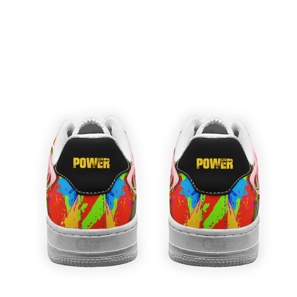 Baskets Anime Power en Cuir Chaussures Basses Unisexes Anime Manga