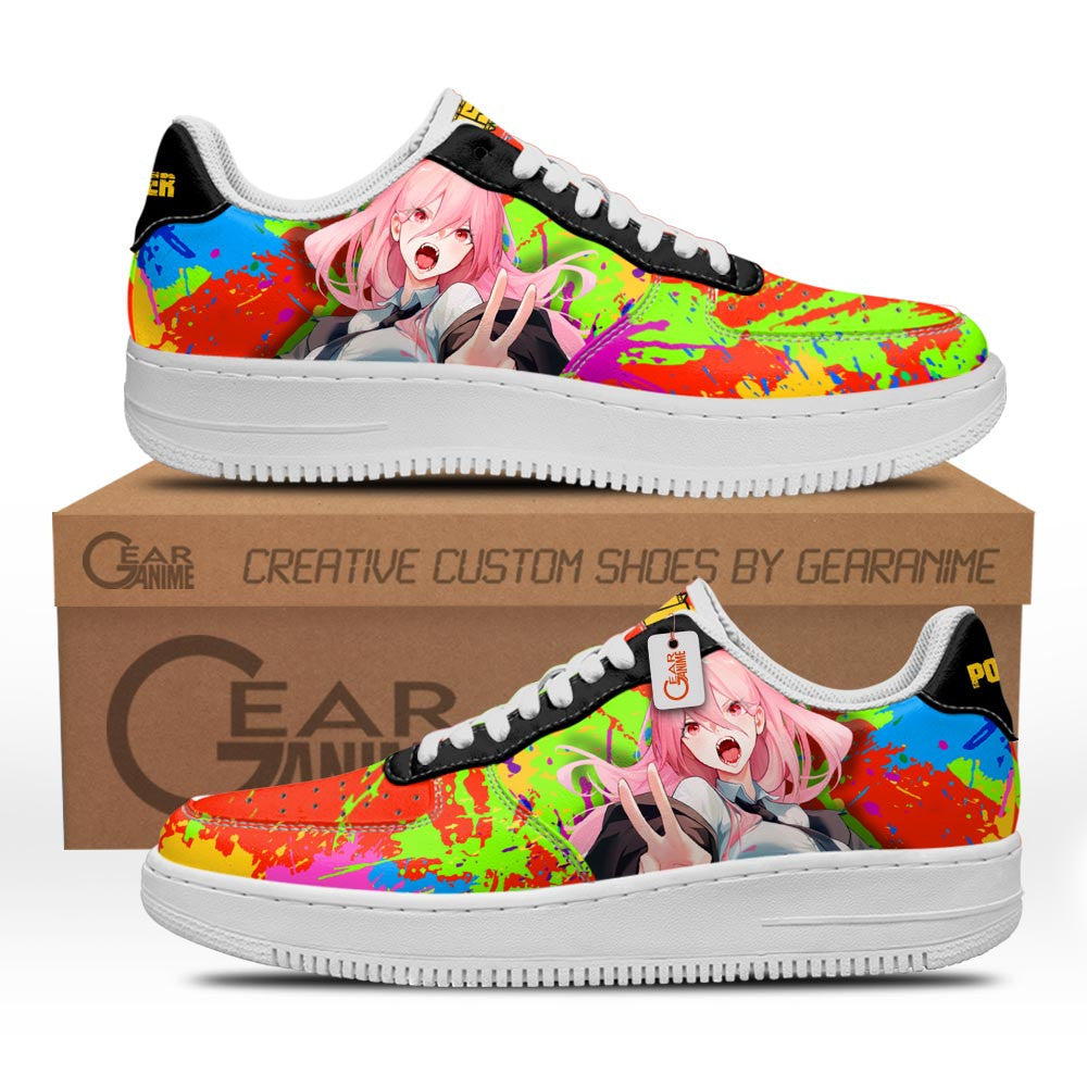 Baskets Anime Power en Cuir Chaussures Basses Unisexes Anime Manga