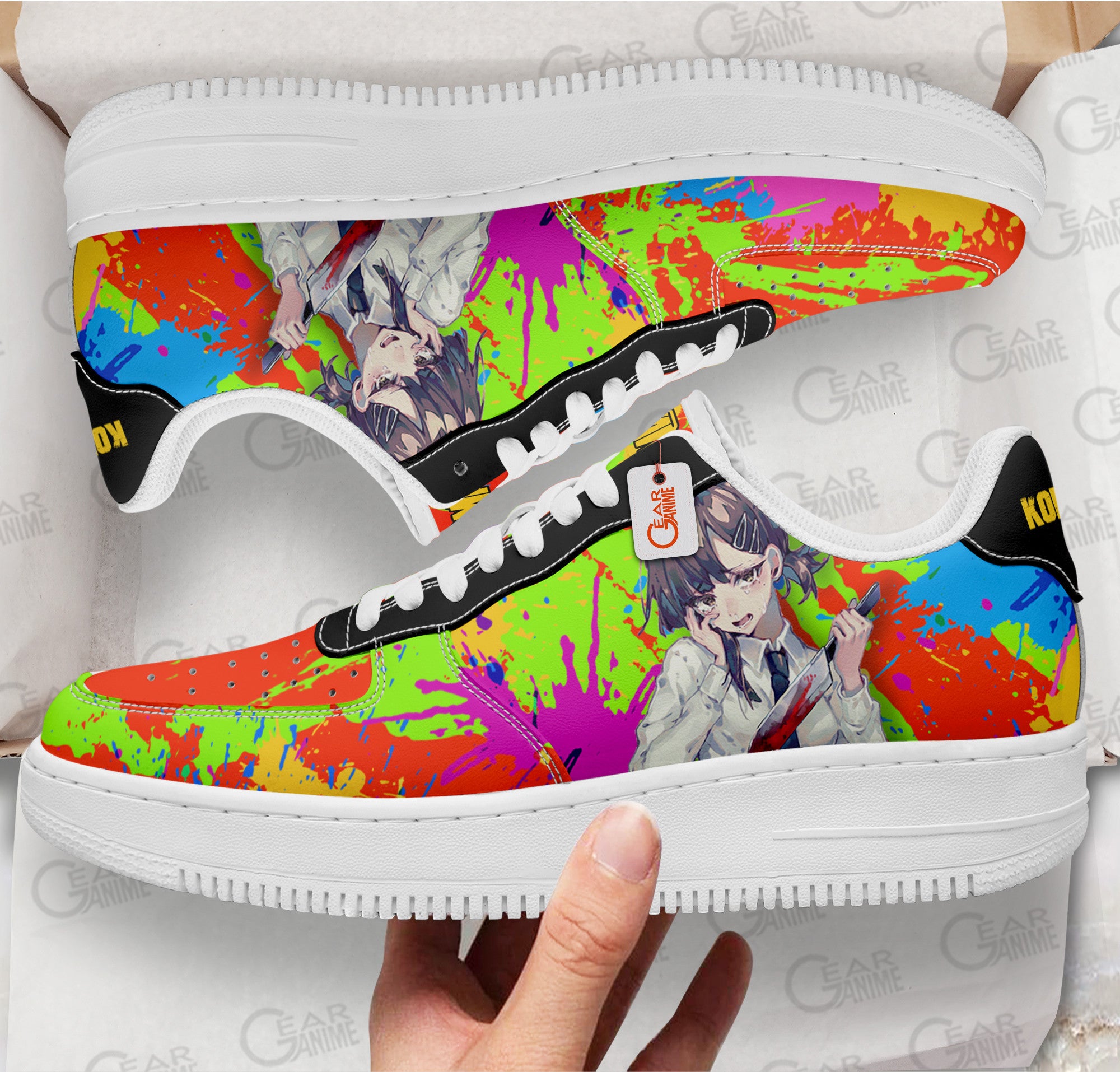 Baskets Anime Kobeni Higashiyama en Cuir Chaussures Basses Unisexes Anime Manga