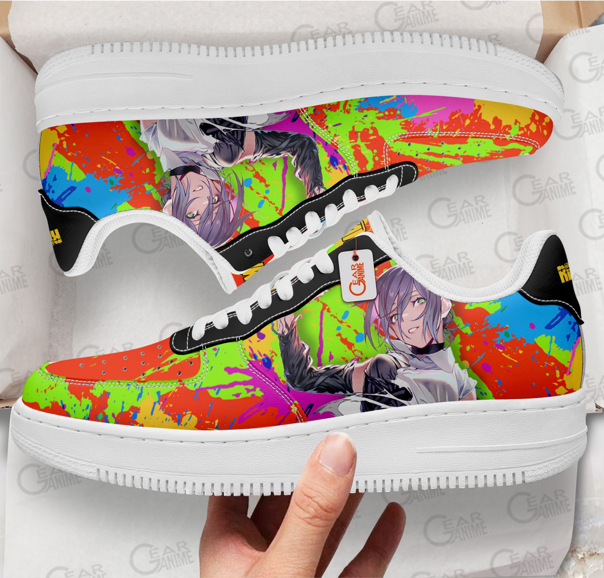 Baskets Anime Reze en Cuir Chaussures Basses Unisexes Anime Manga
