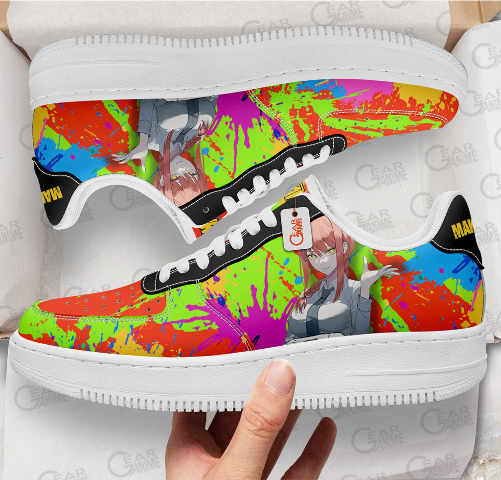Baskets Anime Makima en Cuir Chaussures Basses Unisexes Anime Manga