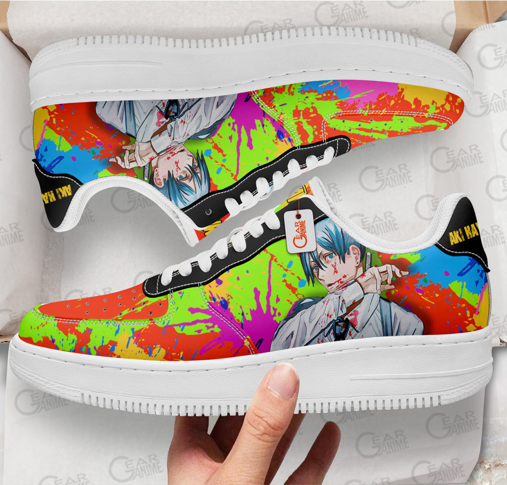Baskets Anime Aki Hayakawa en Cuir Chaussures Basses Unisexes Anime Manga