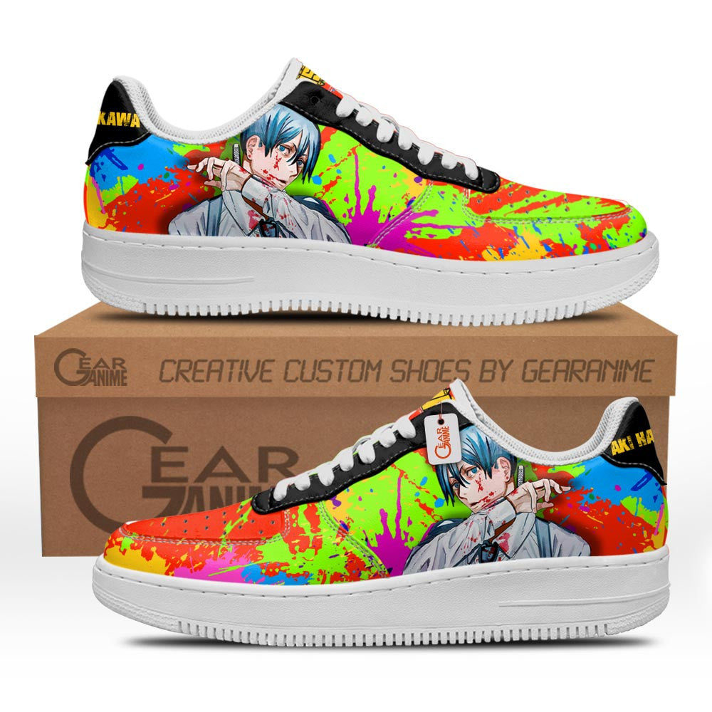Baskets Anime Aki Hayakawa en Cuir Chaussures Basses Unisexes Anime Manga