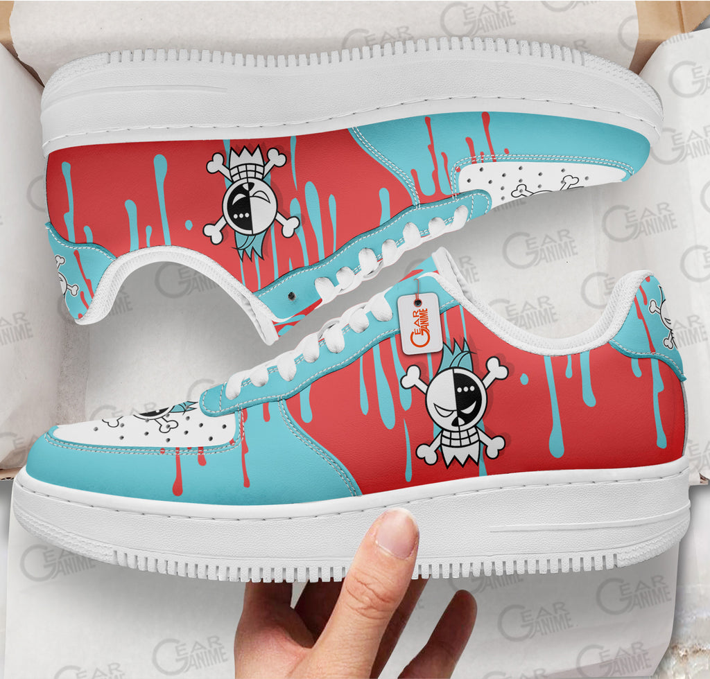 Baskets Anime Franky Symbol en Cuir Chaussures Basses Unisexes Anime Manga