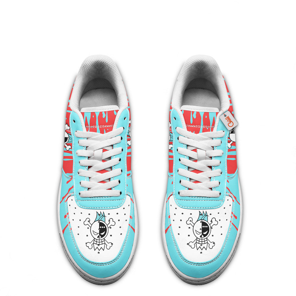 Baskets Anime Franky Symbol en Cuir Chaussures Basses Unisexes Anime Manga