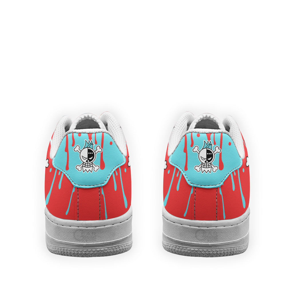 Baskets Anime Franky Symbol en Cuir Chaussures Basses Unisexes Anime Manga