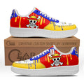 Baskets Anime Monkey D. Luffy Symbol en Cuir Chaussures Basses Unisexes One Piece