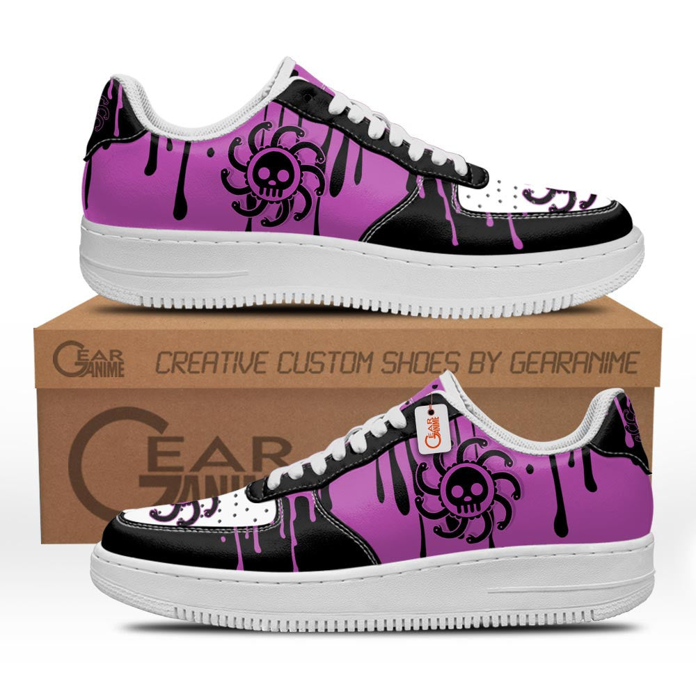 Baskets Anime Boa Hancock Symbol en Cuir Chaussures Basses Unisexes Anime Manga