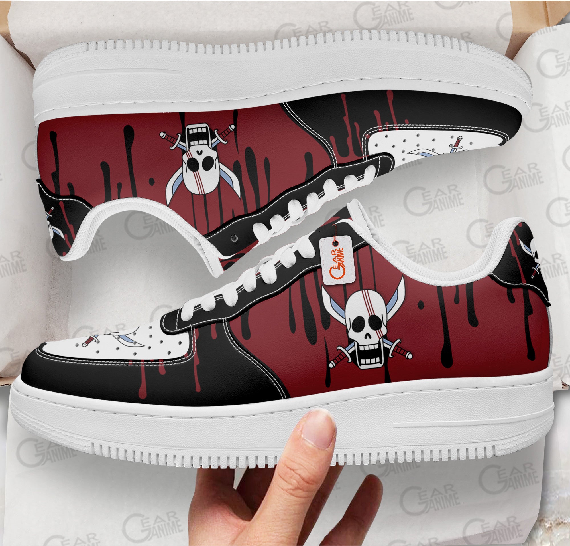 Baskets Anime Shanks Symbol en Cuir Chaussures Basses Unisexes Anime Manga