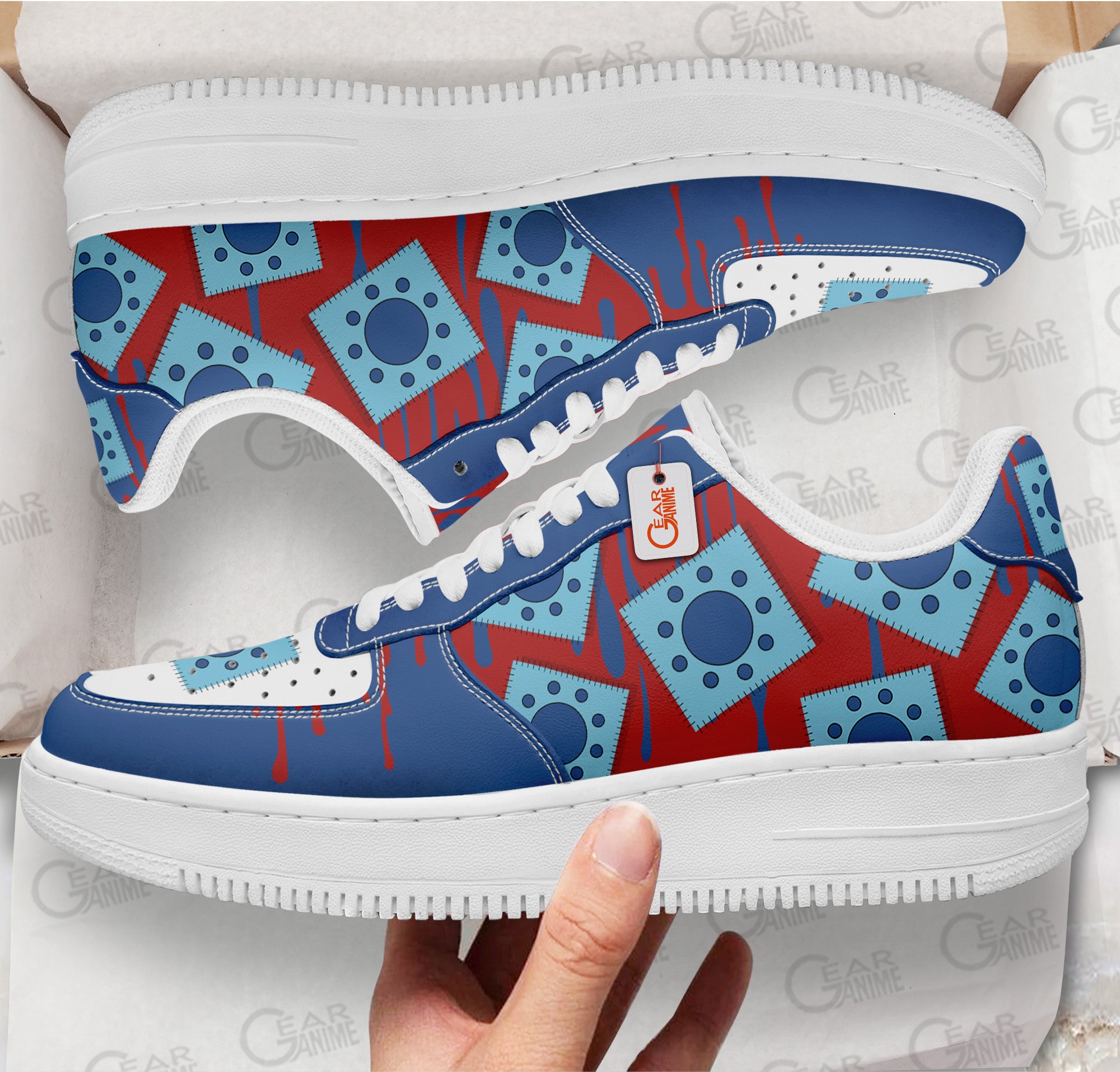 Baskets Anime Luffy Wano Arc en Cuir Chaussures Basses Unisexes One Piece