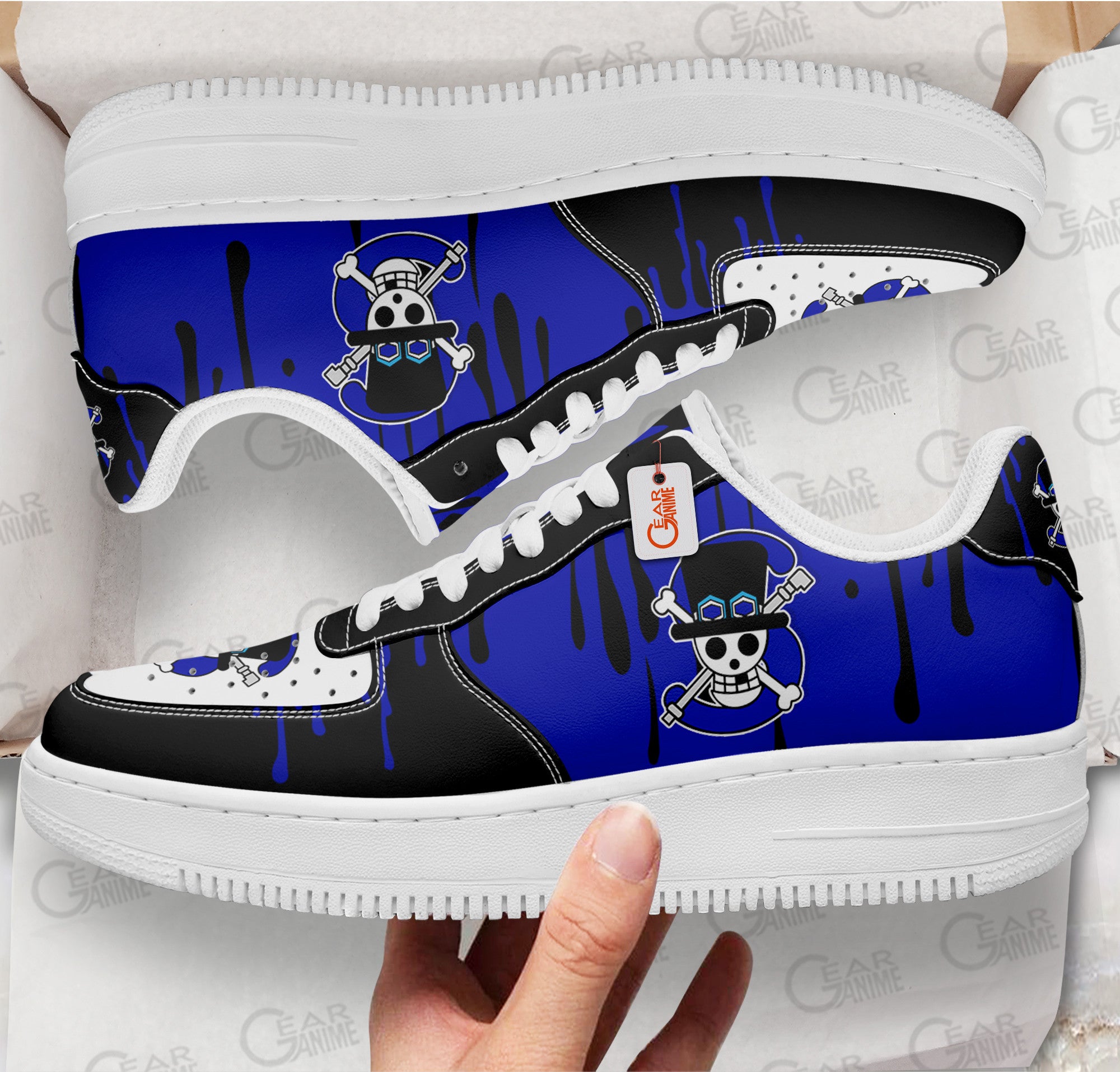 Baskets Anime Sabo Symbol en Cuir Chaussures Basses Unisexes Anime Manga